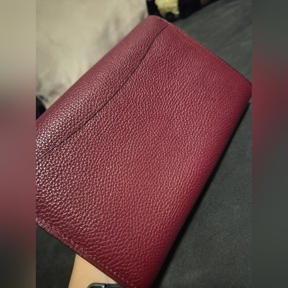 Coach TABBY Chain Clutch Red Pebble - Picture 2 of 3